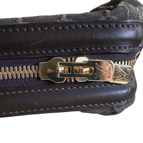 LOUIS VUITTON Khaki Mini Lin Monogram Brown Calfskin Leather Vintage Louise Bag - Picture 4 of 16